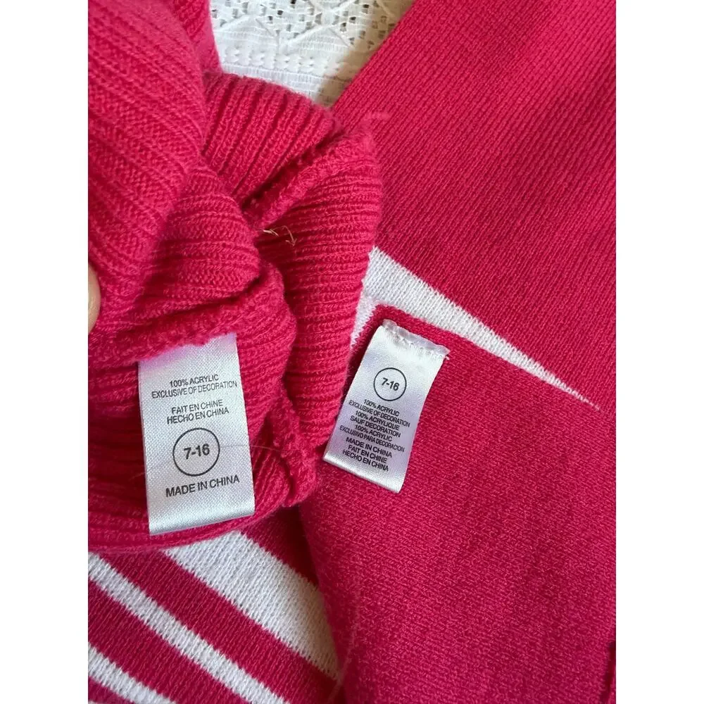 Nike Toddler Pink White Knit Beanie Hat & Scarf Set Swoosh Winter Cold Weather
